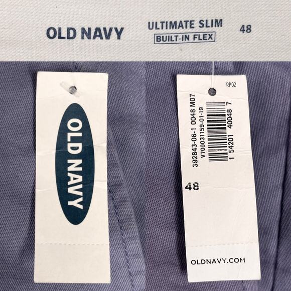 Old Navy Mens Shorts Ultimate Slim Built-In Flex 48 Lavender New - Picture 7 of 11